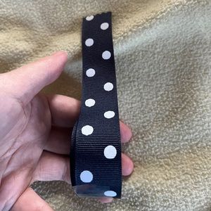 NAVY WHITE CLASSIC Polka Dots Grosgrain Ribbon - 7/8"-3yards&0.777778 yards